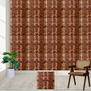 Cerâmica Azulejo de Arte Inspirado Tribal