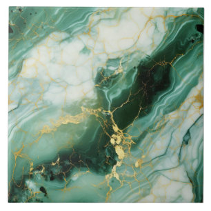 Cerâmica Azulejo de Arte Majestoso e Dourado