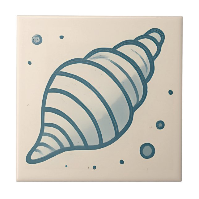 Cerâmica Azulejo de Arte Mínimo do Shell Espiral com Strike (Frente)