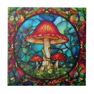 Cerâmica Azulejo de Arte Mushroom