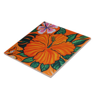 Cerâmica Azulejo de arte tropical e havaiana