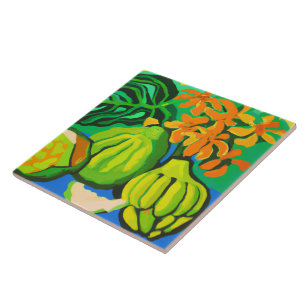 Cerâmica Azulejo de arte tropical e havaiana