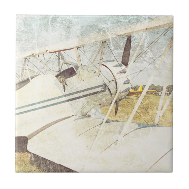 Cerâmica Azulejo de aviões de combate antiquado (Frente)