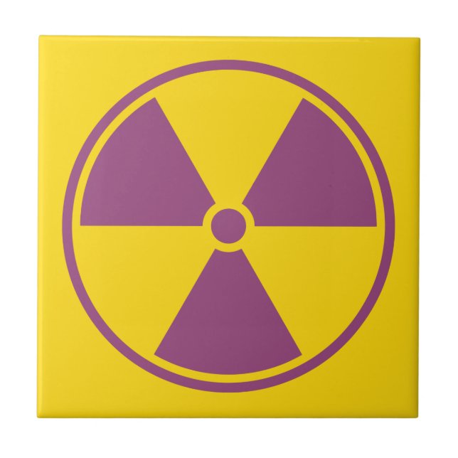 Cerâmica Azulejo de Aviso de Radiação (Frente)