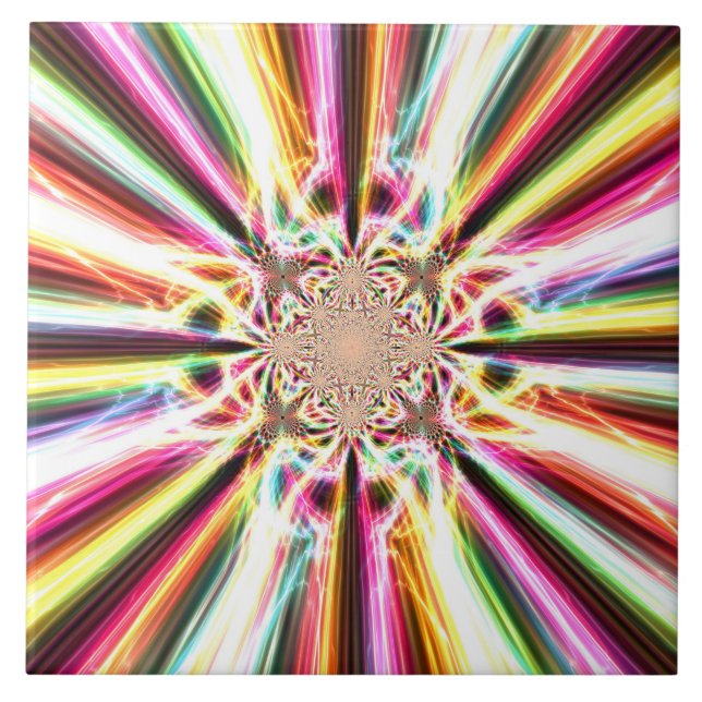 Cerâmica Azulejo de Aviso de Relâmpago (Frente)