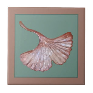 Cerâmica Azulejo de azulejo de folha de Gingko cerâmico cob
