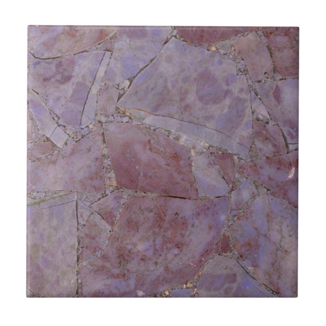 Cerâmica Azulejo de backsplash do Impressão de Jade Roxo (Frente)