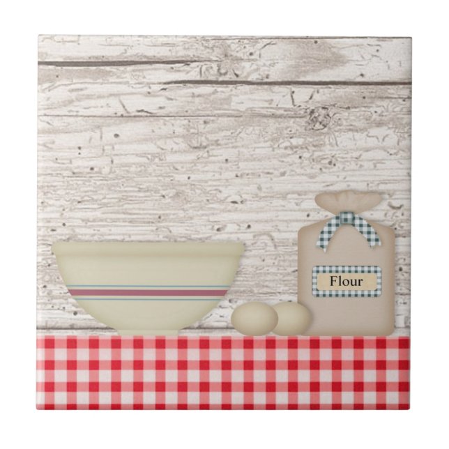 Cerâmica Azulejo de Baking do País (Frente)