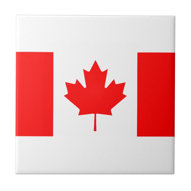 Cerâmica Azulejo de bandeira canadense (Frente)