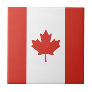 Cerâmica Azulejo de bandeira canadense patriótico