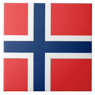 Cerâmica Azulejo de bandeira da Noruega