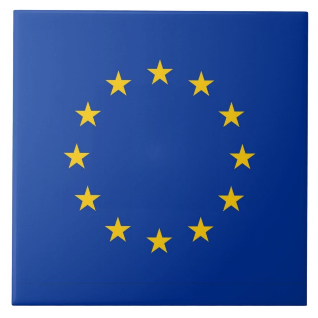 Cerâmica Azulejo de bandeira da União Europeia (Frente)