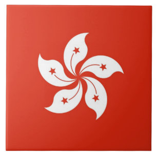 Cerâmica Azulejo de Bandeira de Hong Kong