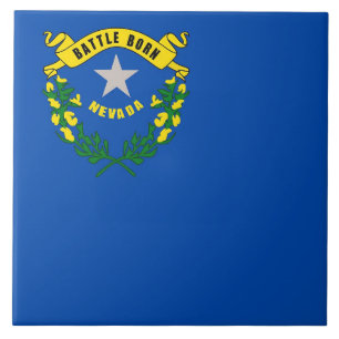 Cerâmica Azulejo de Bandeira do Estado de Nevada