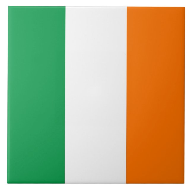 Cerâmica Azulejo de bandeira irlandês (Frente)