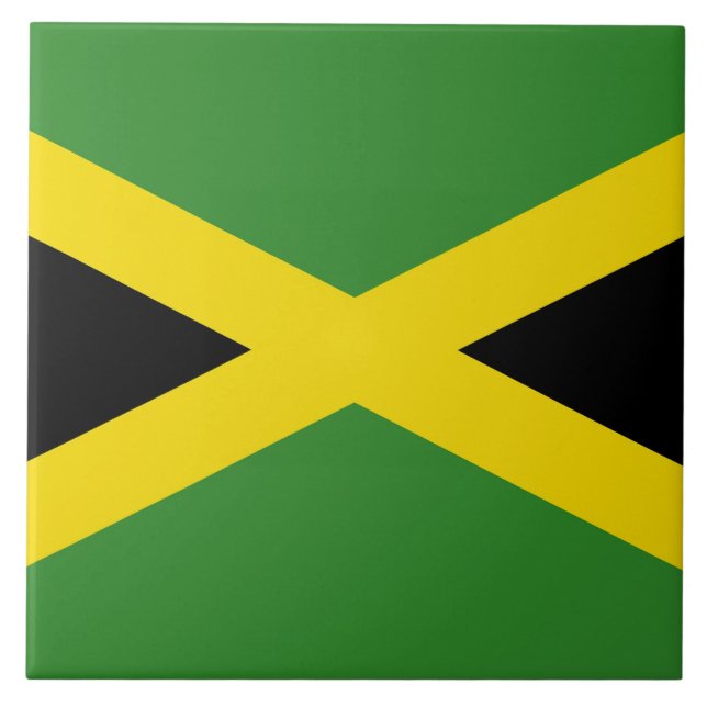 Cerâmica Azulejo de Bandeira jamaicano (Frente)