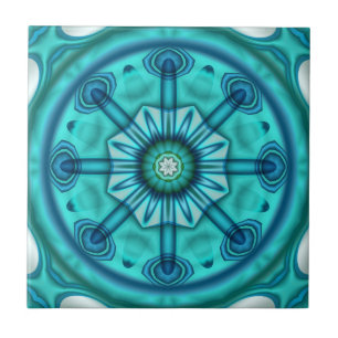Cerâmica Azulejo de Banheiro Geométrico Azul Teal Verde