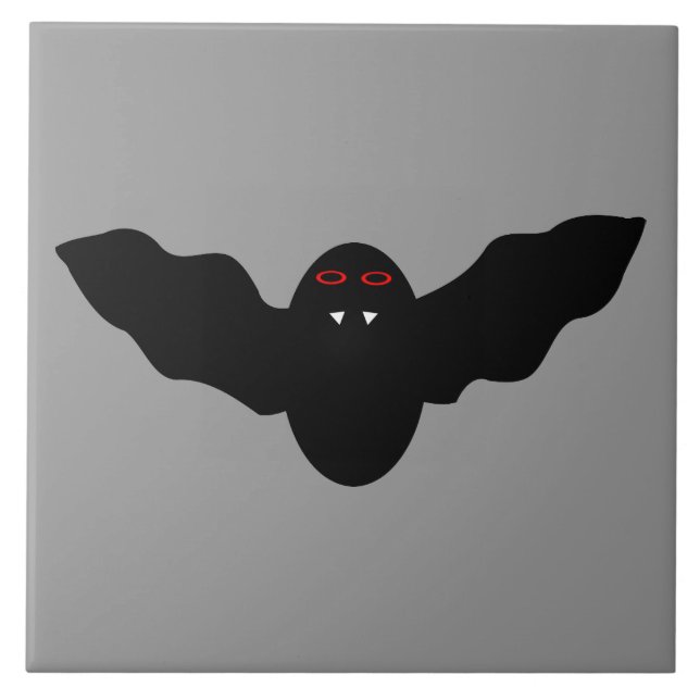 Cerâmica Azulejo de Bat Vampiro do Halloween (Frente)
