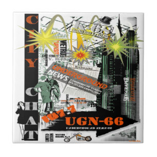 Cerâmica Azulejo de Bate-Papo da Cidade