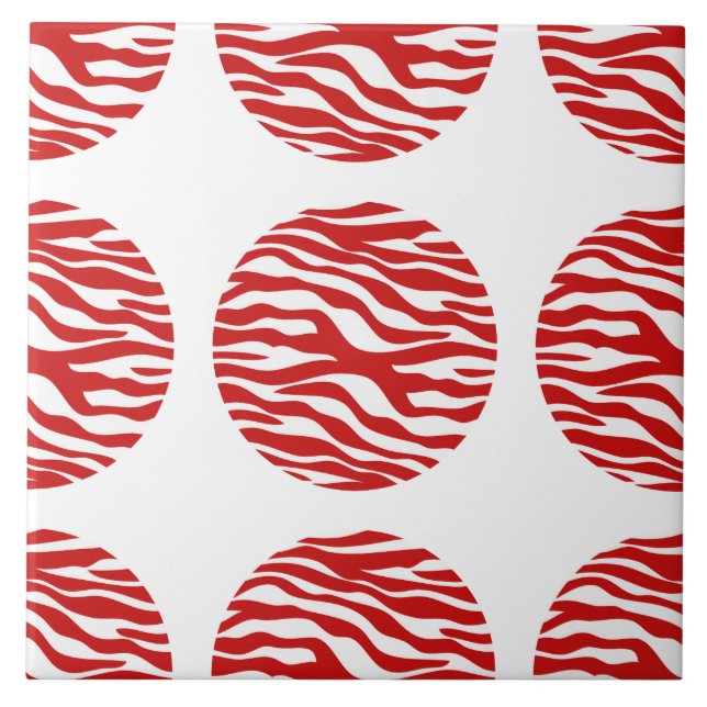 Cerâmica Azulejo de Bolinhas de Impressão Zebra (Frente)