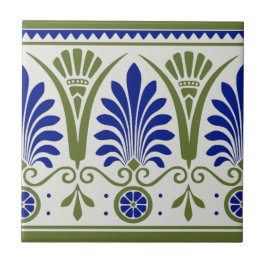 Cerâmica Azulejo de Borda do Deco Azul Azul Antiga Repro