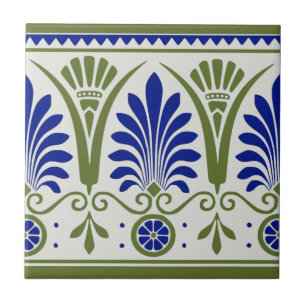 Cerâmica Azulejo de Borda do Deco Azul Azul Antiga Repro