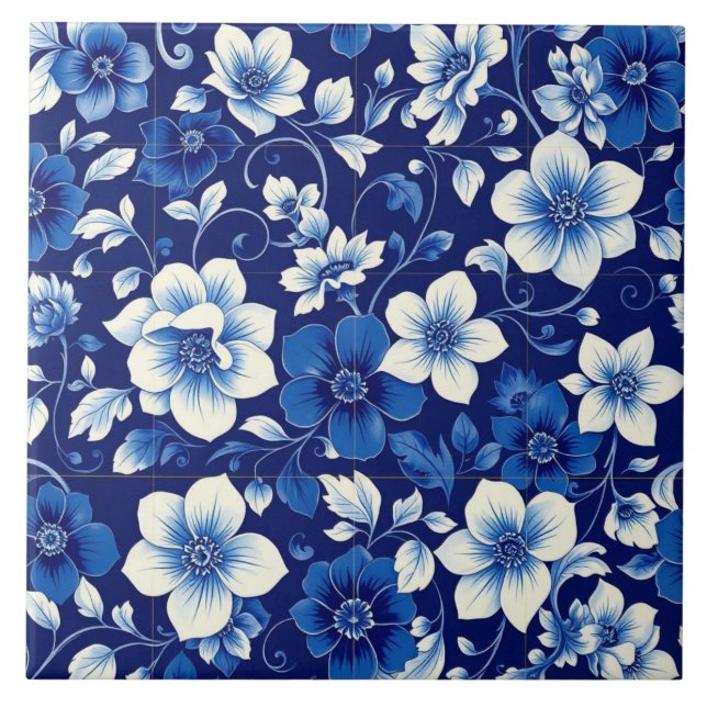 Cerâmica azulejo de botânicos reais (Frente)