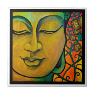 Cerâmica azulejo de buddha
