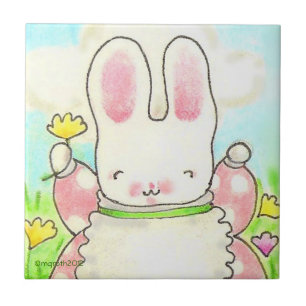 Cerâmica azulejo de bunny