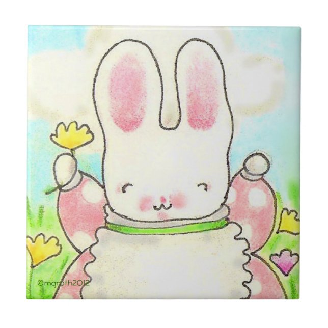 Cerâmica azulejo de bunny (Frente)