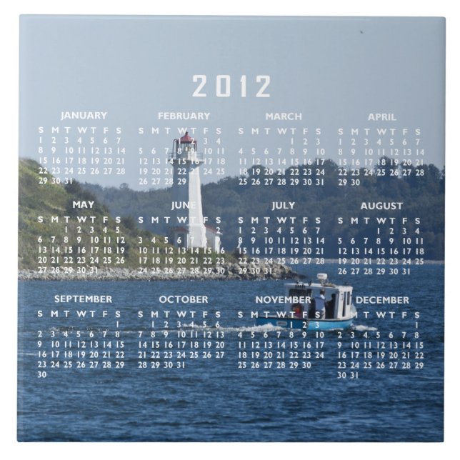 Cerâmica Azulejo de Calendário do Porto de Halifax (Frente)