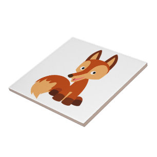 Cerâmica Azulejo de Cartoon Fox de Cunha Bonita