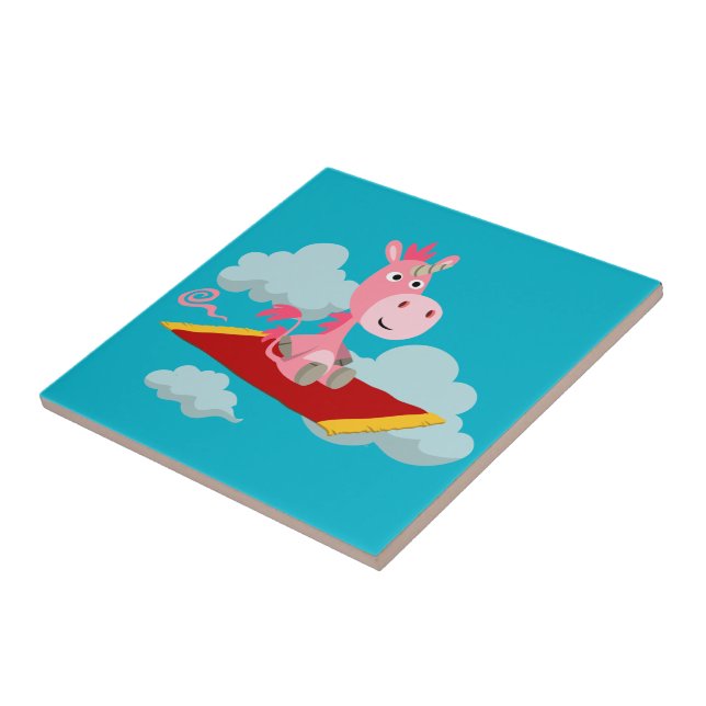 Cerâmica Azulejo de Cartoon Magic Carpet da Unicórn (Lateral)