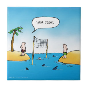 Cerâmica Azulejo de Cartoons Engraçado de Voleibol de Tuba