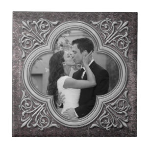 Cerâmica Azulejo de Casamento de Modelo de Foto de Quadro d