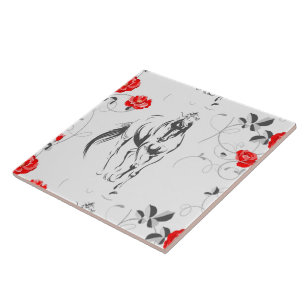 Cerâmica Azulejo de Cavalo Barroco