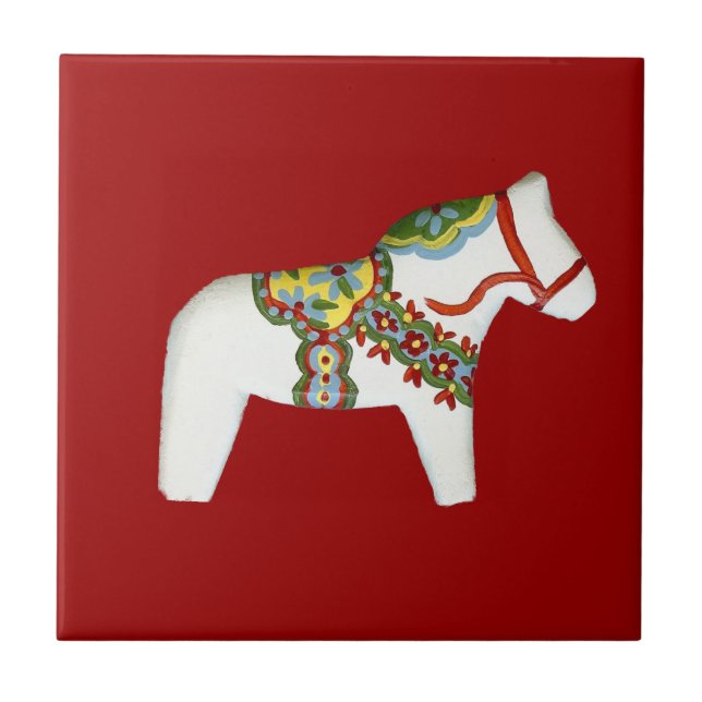 Cerâmica Azulejo de Cavalo Branco (Frente)