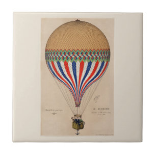 CERÂMICA  AZULEJO DE CERÂMICA: BALÃO DE AR QUENTE VINTAGE