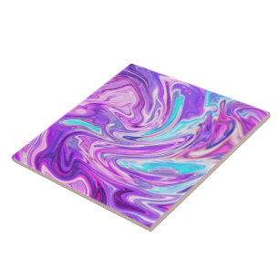 Cerâmica Azulejo de cerâmica, cor-de-rosa, azul-esmalte