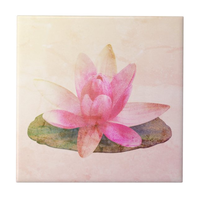 CERÂMICA  AZULEJO DE CERÂMICA: PINK LOTUS (Frente)