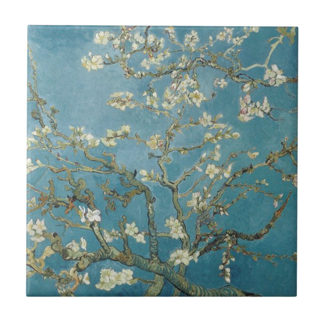 Cerâmica AZULEJO DE CERÂMICA: VINCENT Van Gogh : ALMOND BLO (Frente)