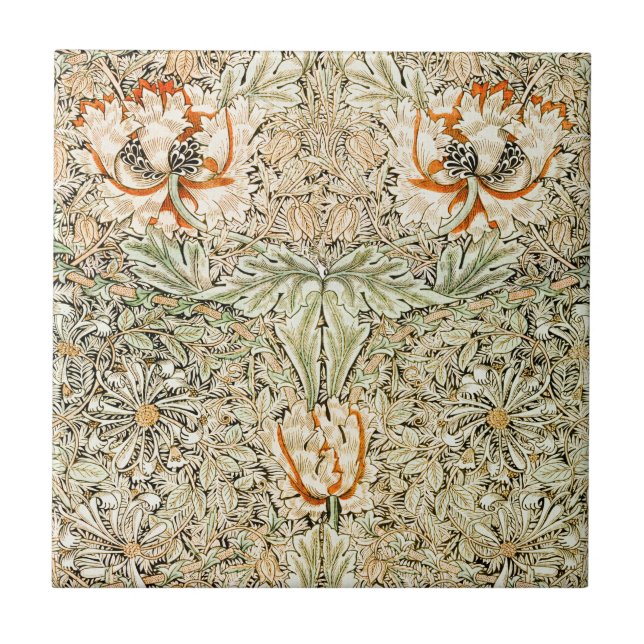 CERÂMICA  AZULEJO DE CERÂMICA: WILLIAM MORRIS : HONEYSUCKLE (Frente)