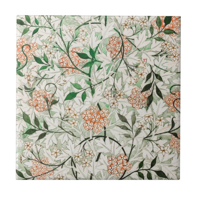 CERÂMICA  AZULEJO DE CERÂMICA: WILLIAM MORRIS: JASMINE (Frente)