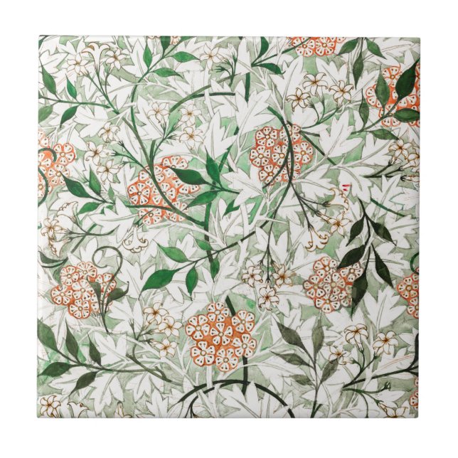 CERÂMICA  AZULEJO DE CERÂMICA: WILLIAM MORRIS : JASMINE (Frente)
