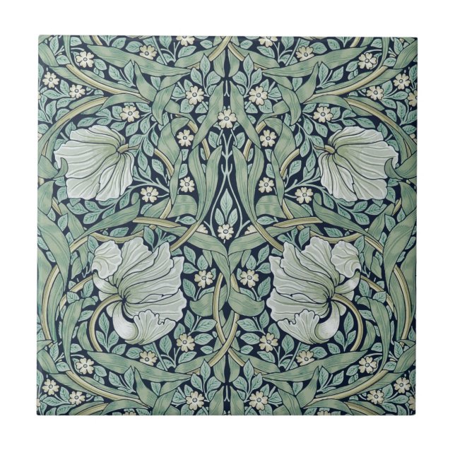 CERÂMICA  AZULEJO DE CERÂMICA: WILLIAM MORRIS : PIMPERNEL (Frente)