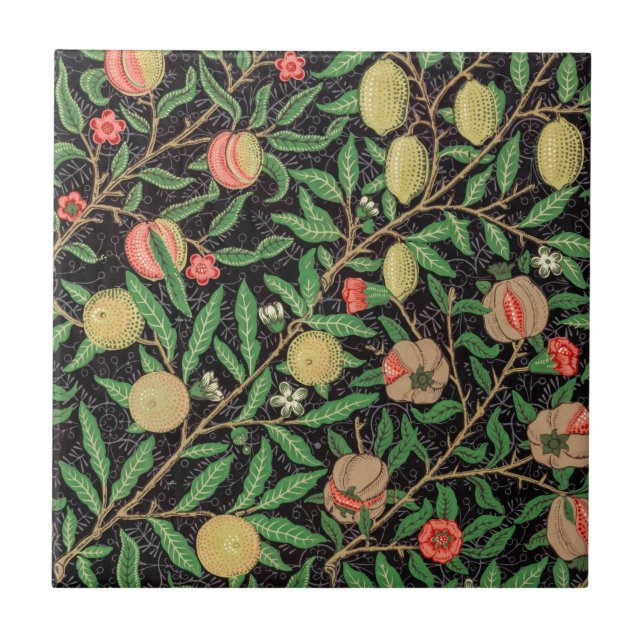 CERÂMICA  AZULEJO DE CERÂMICA: WILLIAM MORRIS : POMEGRANATO (Frente)