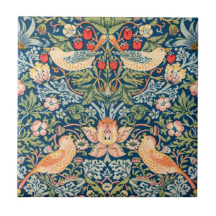 CERÂMICA  AZULEJO DE CERÂMICA: WILLIAM MORRIS: STRAWBERRY T