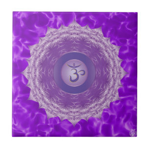 Cerâmica Azulejo de Chakra da coroa