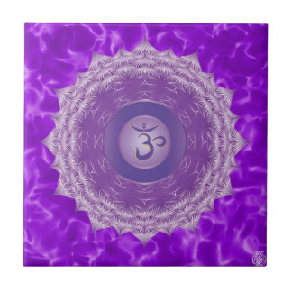 Cerâmica Azulejo de Chakra da coroa