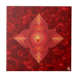 Cerâmica Azulejo de Chakra da raiz